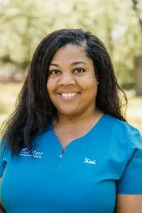 Smiling woman from our staff